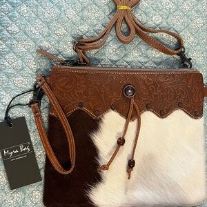Myra Hairon cow crossbody